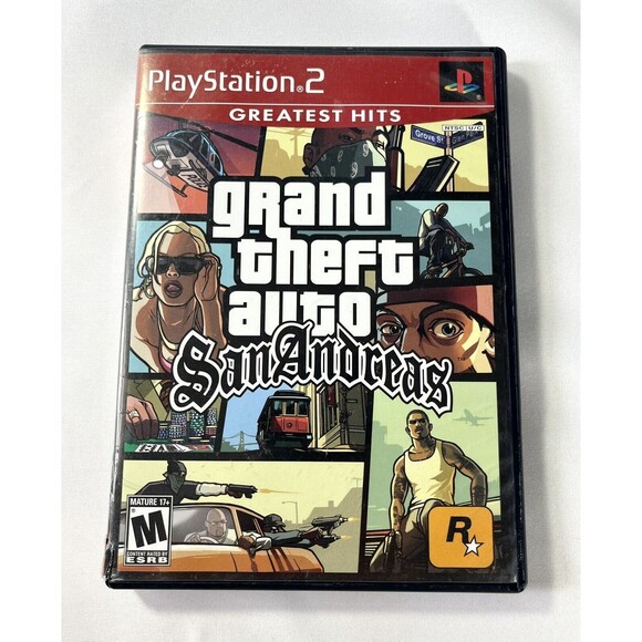 Grand Theft Auto San Andreas GTA PlayStation 2 Greatest Hits with Manual Tested - Picture 1 of 9